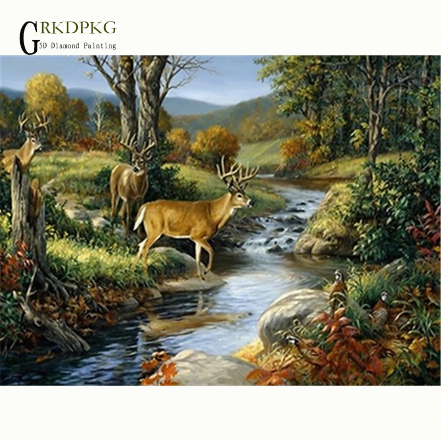 NEW 5D diy Full Square/Round Diamond Painting deer river gift Cross Stitch Diamond Embroidery Diamond Mosaic Wedding decoration
NEW 5D diy Full Square/Round Diamond Painting deer river gift Cross Stitch Diamond Embroidery Diamond Mosaic Wedding decoration