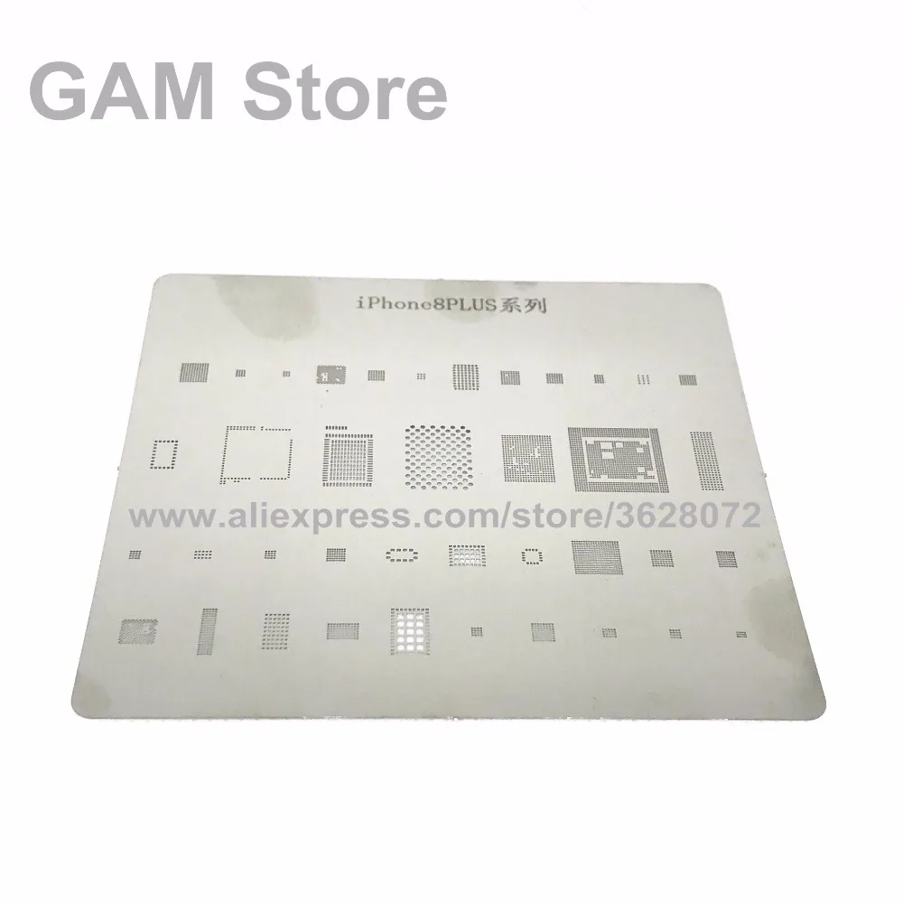 For iPhone 8 Plus 8P BGA Stencil CPU RAM Power Audio Wifi Touch IC Reballing Pin BGA Direct Heating Template Tin Plant Steel Net
For iPhone 8 Plus 8P BGA Stencil CPU RAM Power Audio Wifi Touch IC Reballing Pin BGA Direct Heating Template Tin Plant Steel Net
