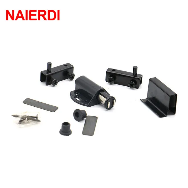 NAIERD-8007 Single Black Cabinet Door Stopper Glass Magnetic Push To Open Touch Catch Stop Self-Aligning Kitchen Cupboard Magnet
NAIERD-8007 Single Black Cabinet Door Stopper Glass Magnetic Push To Open Touch Catch Stop Self-Aligning Kitchen Cupboard Magnet