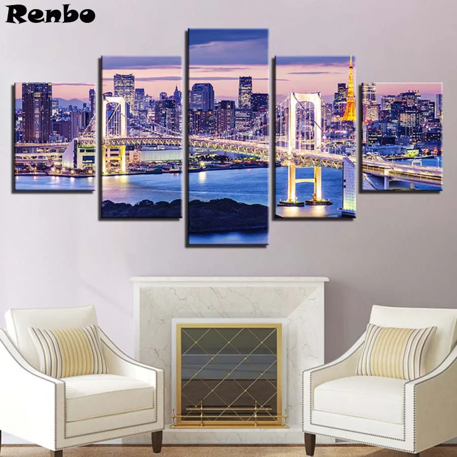 New arrival Diy 5D Diamond Painting 5 Pieces Rainbow Bridge Tokyo Night Handwork Resin stone Square Full Diamond Embroidery
New arrival Diy 5D Diamond Painting 5 Pieces Rainbow Bridge Tokyo Night Handwork Resin stone Square Full Diamond Embroidery