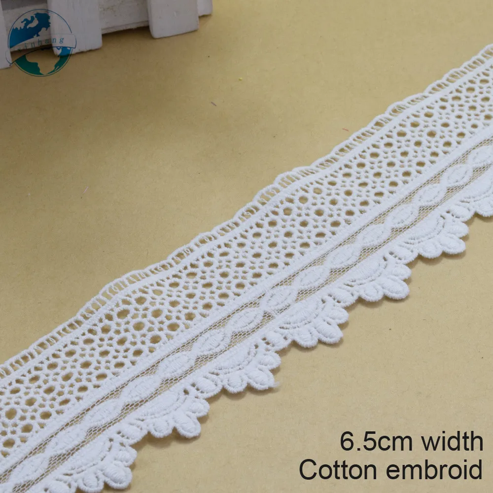 10yards 6.5cm white lace cotton embroidery lace french lace ribbon fabric guipure diy trims warp knitting sewing Accessories2933
10yards 6.5cm white lace cotton embroidery lace french lace ribbon fabric guipure diy trims warp knitting sewing Accessories2933