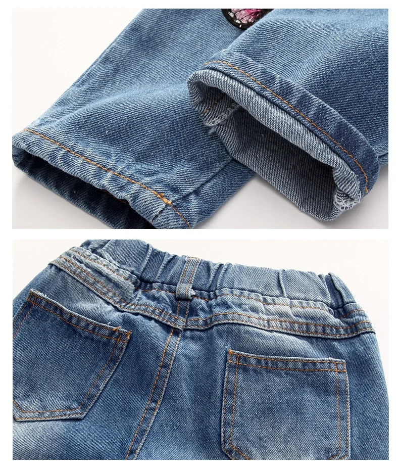 Dulce Amor Girls Jeans Baby Kids Denim Pants Clothes Butterflies Patch Design Elastic Waist Pants Casual Girls Trousers For 2-6Y
Dulce Amor Girls Jeans Baby Kids Denim Pants Clothes Butterflies Patch Design Elastic Waist Pants Casual Girls Trousers For 2-6Y