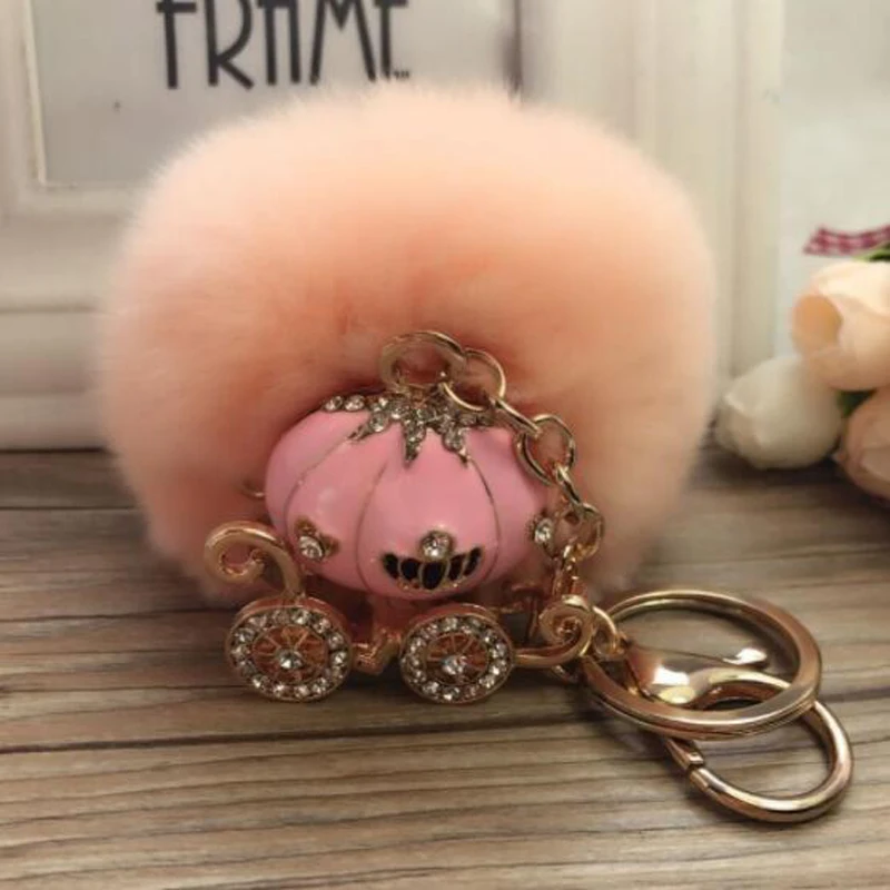 Fur PomPom Keychain Bag Cute Pumpkin Cart Keychains Fashion 2017 Rabbit Fur Keyring Women Bag Accessories Pink Key Chain
Fur PomPom Keychain Bag Cute Pumpkin Cart Keychains Fashion 2017 Rabbit Fur Keyring Women Bag Accessories Pink Key Chain