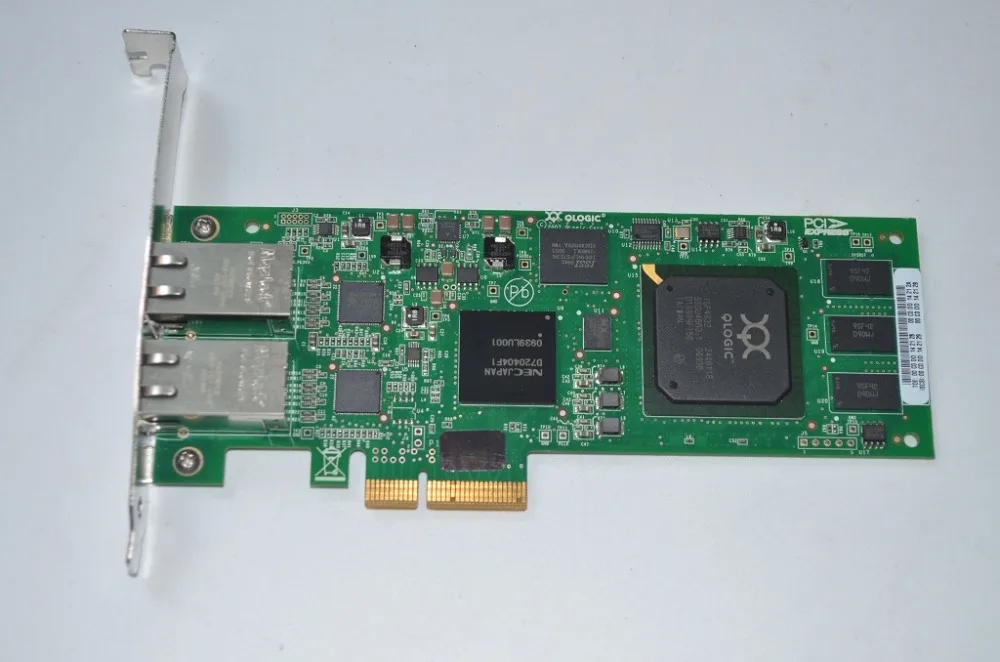 RaidStorage QLogic адаптеры QLE4062C с 2 портами 1GbE iSCSI сетевой контроллер TCP/IP PciE | Компьютеры и