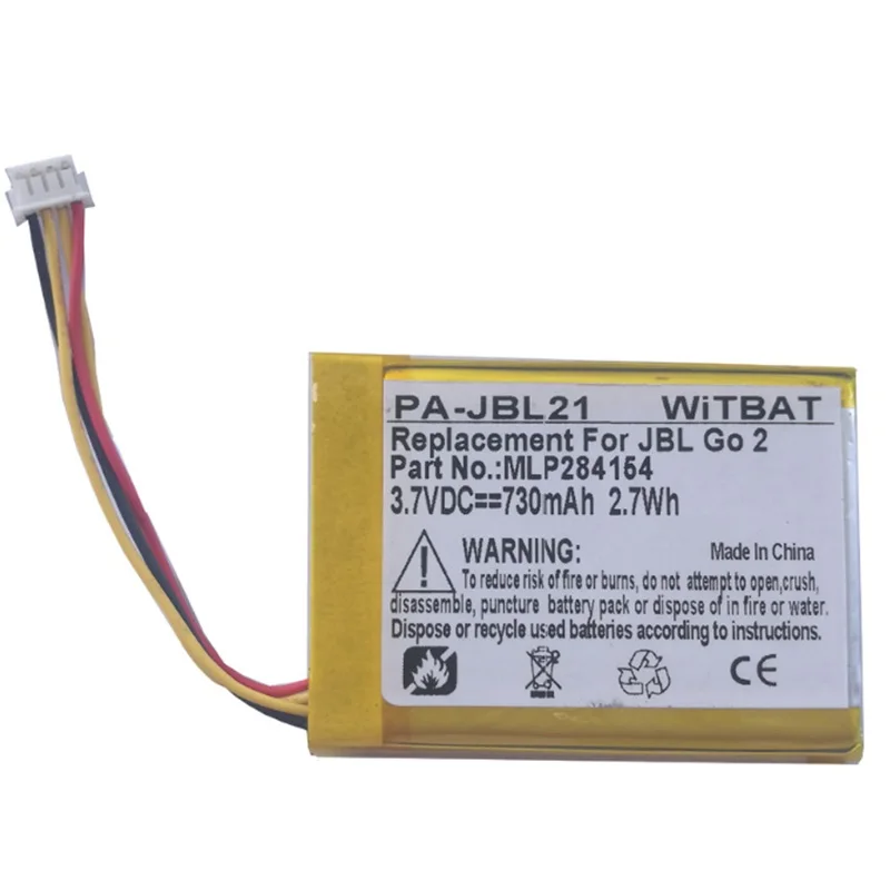 Battery for JBL GO 2 II Player Speaker New Li-polymer Rechargeable Accumulator Replacement 3.7V 720mAh AEC402933
Battery for JBL GO 2 II Player Speaker New Li-polymer Rechargeable Accumulator Replacement 3.7V 720mAh AEC402933