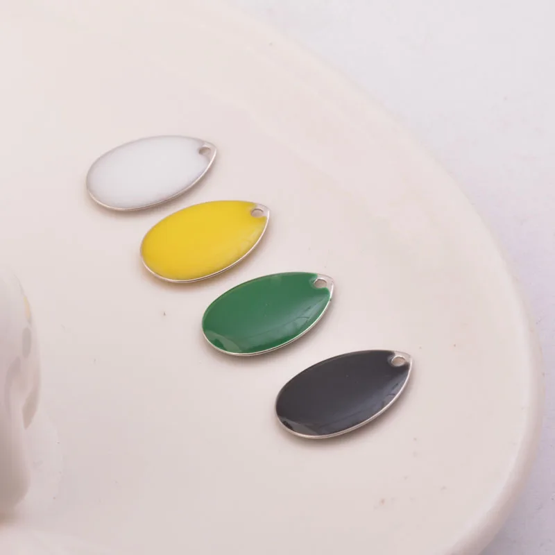 10pcs/lot 10*14mm Silver Color Copper Enamel Sequins Charms Double-Sided Drop Pendants DIY Jewelry Making
10pcs/lot 10*14mm Silver Color Copper Enamel Sequins Charms Double-Sided Drop Pendants DIY Jewelry Making
