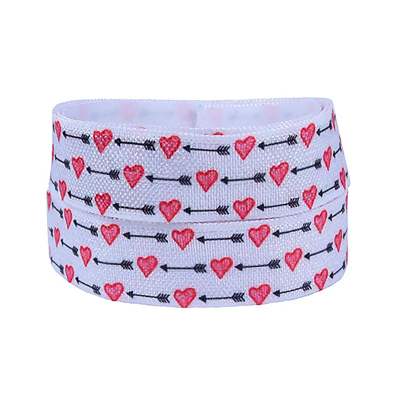 FLRA FOEWholesale 50 yards/lot heart and arrow printed Valentine foe fold over elastic ribbon for hair accessories
FLRA FOEWholesale 50 yards/lot heart and arrow printed Valentine foe fold over elastic ribbon for hair accessories