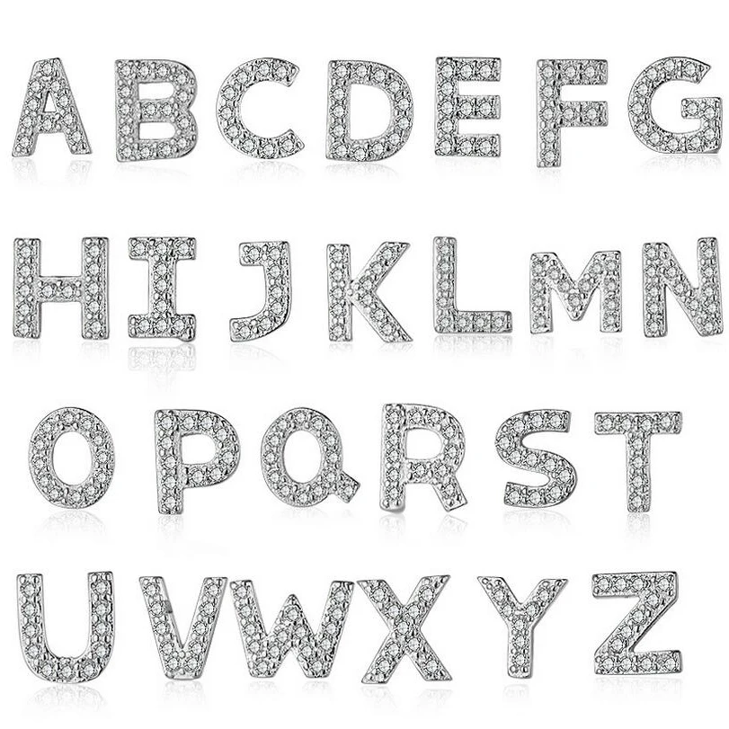 Hot sell fashion 26pcs Letters Stud Earring English Letter Shiny CZ Zircon Women 925 Silver Ladies`Stud Earrings Jewelry Gift
Hot sell fashion 26pcs Letters Stud Earring English Letter Shiny CZ Zircon Women 925 Silver Ladies`Stud Earrings Jewelry Gift