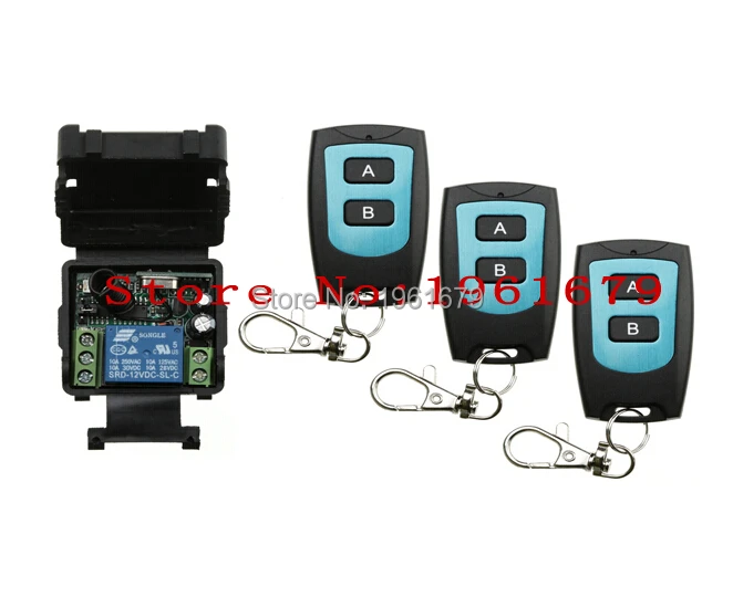 DC 12 v mini wireless remote control switch 1channal Intelligent family system 1X receiver+3X waterproof transmitter
DC 12 v mini wireless remote control switch 1channal Intelligent family system 1X receiver+3X waterproof transmitter