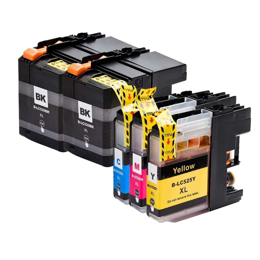 5 упаковок совместимый для принтера Brother LC529 LC525 529XL 525XL DCP-J100 DCP-J105 | Компьютеры и