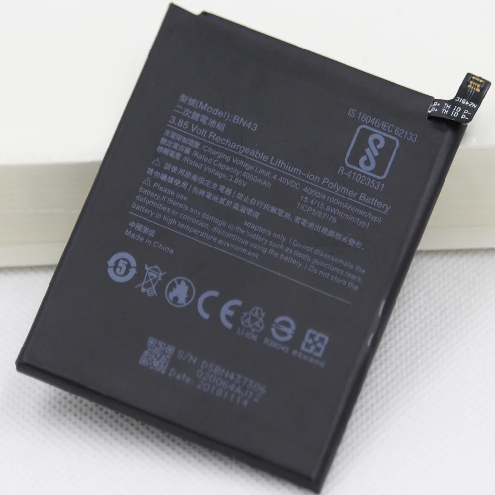 10pcs/lot BN43 Replacement Phone Battery For Xiaomi Redmi Note 4X / Note 4 global Snapdragon 625 4000mAh Li-ion Battery
10pcs/lot BN43 Replacement Phone Battery For Xiaomi Redmi Note 4X / Note 4 global Snapdragon 625 4000mAh Li-ion Battery