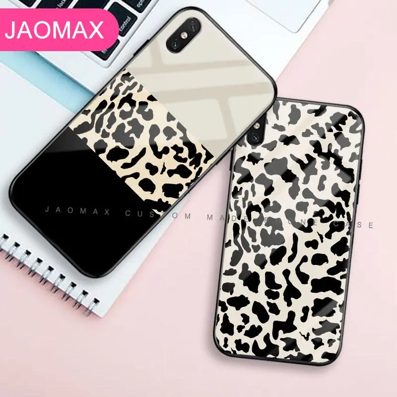 Jaomax закаленное стекло сексуальный леопардовый принт чехол для телефона iPhone Xs Max Xr