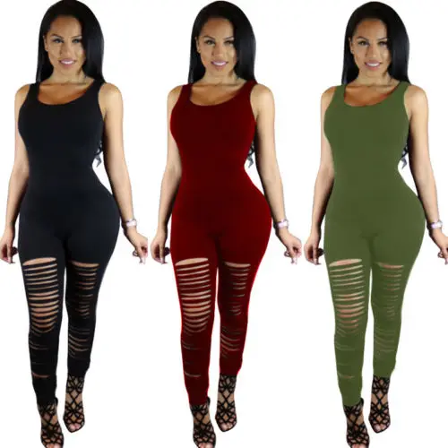 Women Casual Sleeveless hole Bodycon Romper Jumpsuit Club Bodysuit Long Pants bodysuits Overalls for women S to XL
Women Casual Sleeveless hole Bodycon Romper Jumpsuit Club Bodysuit Long Pants bodysuits Overalls for women S to XL