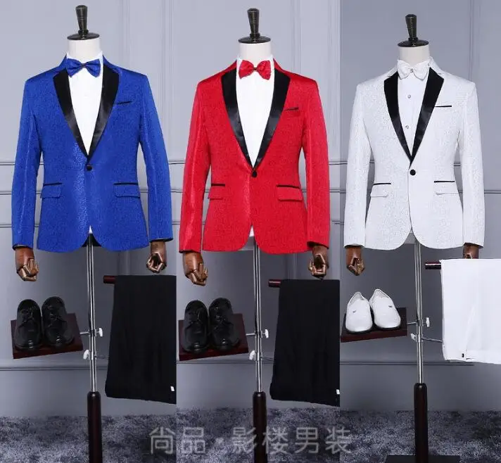 Singer star style dance stage clothing for men print suit set with pants 2020 mens wedding suits costume groom formal dress red
Singer star style dance stage clothing for men print suit set with pants 2020 mens wedding suits costume groom formal dress red