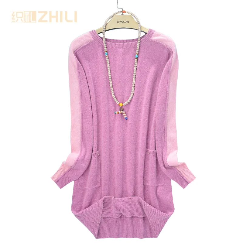 Women Pullovers 100% pure goat cashmere knit women's O-neck long dress pullover sweater Fashion Tops Standard Clothes
Women Pullovers 100% pure goat cashmere knit women's O-neck long dress pullover sweater Fashion Tops Standard Clothes