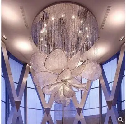 Отель лобби цветок Дуплекс Здание гостиная зал люстра Xiangyun Банкетный