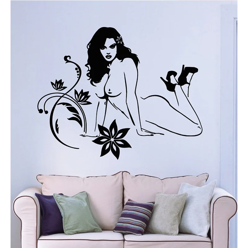 

Sexy Girl Club Sticker naked Decal Muurstickers Posters Vinyl Wall Decals Pegatina Quadro Parede Decor Mural Sexy Girl Sticker