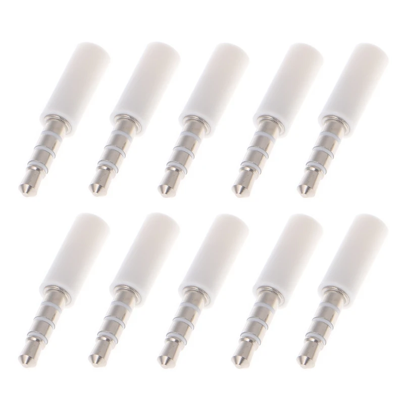 10 Pcs Gold 4 Pole 3.5mm Male Stereo Earphone Headphone Jack Plug Soldering White/Black
10 Pcs Gold 4 Pole 3.5mm Male Stereo Earphone Headphone Jack Plug Soldering White/Black