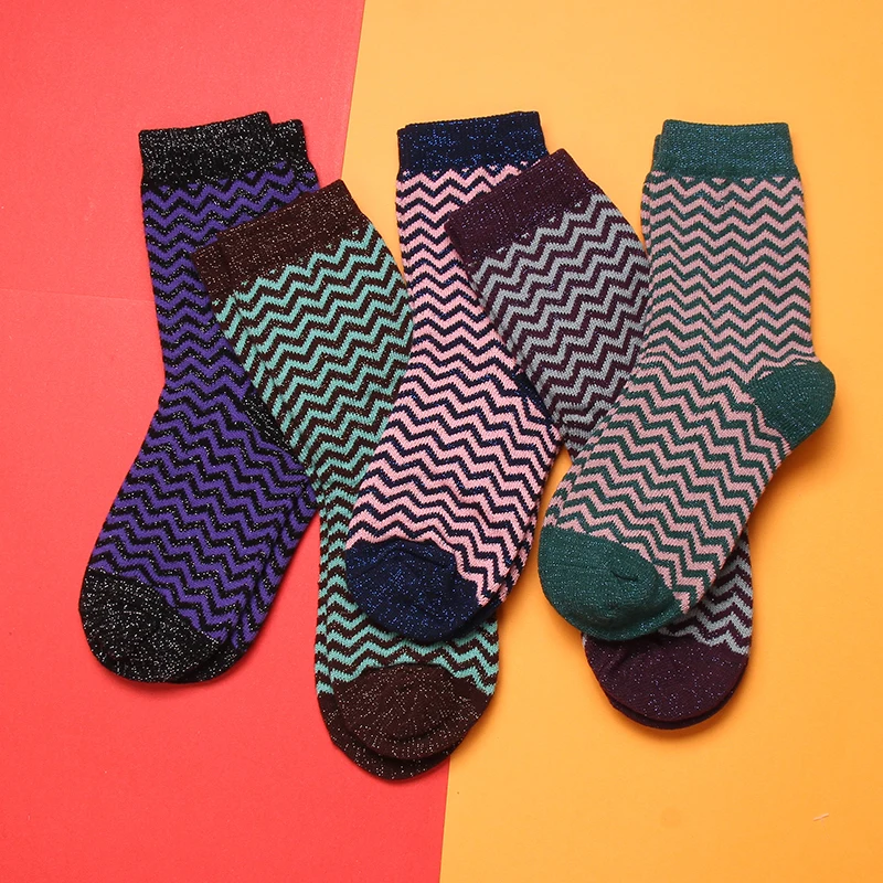 Autumn Winter Warm Socks Women Wave Glitter Socks Long Fashion Thick Against Cold Snow Funny Happy Women Men Socks Unisex
Autumn Winter Warm Socks Women Wave Glitter Socks Long Fashion Thick Against Cold Snow Funny Happy Women Men Socks Unisex