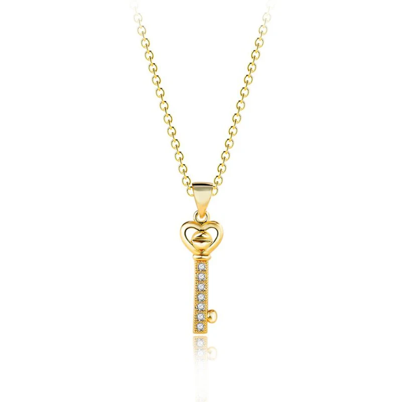 KOFSAC New Fashion Gold Love Heart key Necklaces For Women Wedding Jewelry Exquisite Zircon Necklace Girl Birthday Party Gifts
KOFSAC New Fashion Gold Love Heart key Necklaces For Women Wedding Jewelry Exquisite Zircon Necklace Girl Birthday Party Gifts