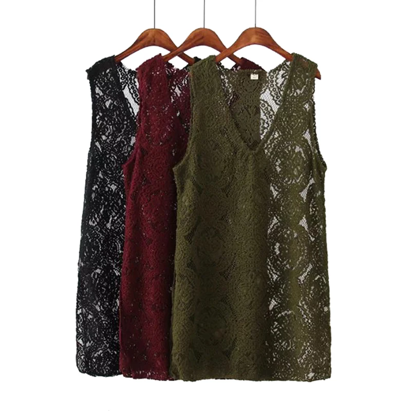 2022 Spring Crochet Lace Hollow-out V-Neck Women's knitted Vest Fashion Veste Femme Summer Plus Size Casual Sleeveless Long Coat
2022 Spring Crochet Lace Hollow-out V-Neck Women's knitted Vest Fashion Veste Femme Summer Plus Size Casual Sleeveless Long Coat