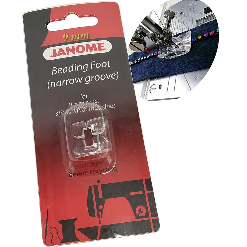 Beading Foot Narrow Groove For Janome MC9900,MC12000,15000 9mm Max.Stitch Width Machines 202097006
Beading Foot Narrow Groove For Janome MC9900,MC12000,15000 9mm Max.Stitch Width Machines 202097006