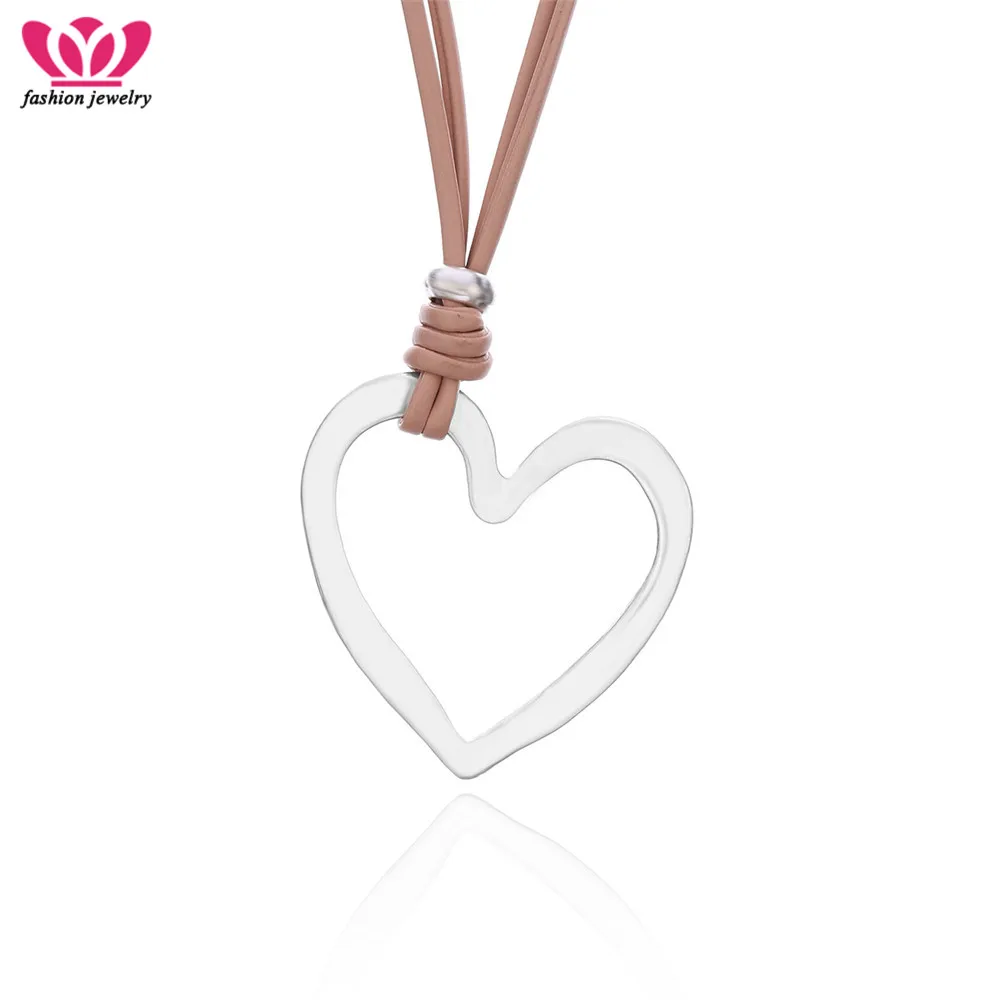 New Big Love Heart Pendant Necklaces For Women Vintage Gray Brown PU Leather Rope Long Necklace Wedding Party Jewelry Gift 2019
New Big Love Heart Pendant Necklaces For Women Vintage Gray Brown PU Leather Rope Long Necklace Wedding Party Jewelry Gift 2019