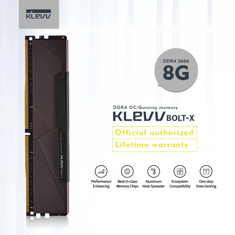 Klevv болт X PC Настольный 8 Гб DDR4 2666 МГц ram модуль памяти игровой momory|Оперативная