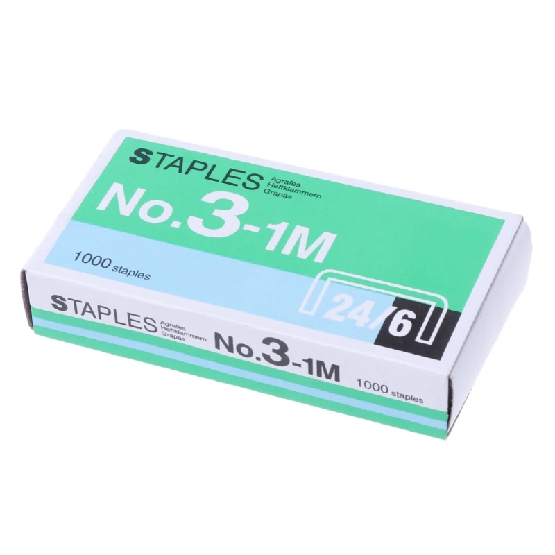 1000Pcs/Box 24/6 Metal anti-rust Staples For Stapler School Office Stationery Supplies
1000Pcs/Box 24/6 Metal anti-rust Staples For Stapler School Office Stationery Supplies