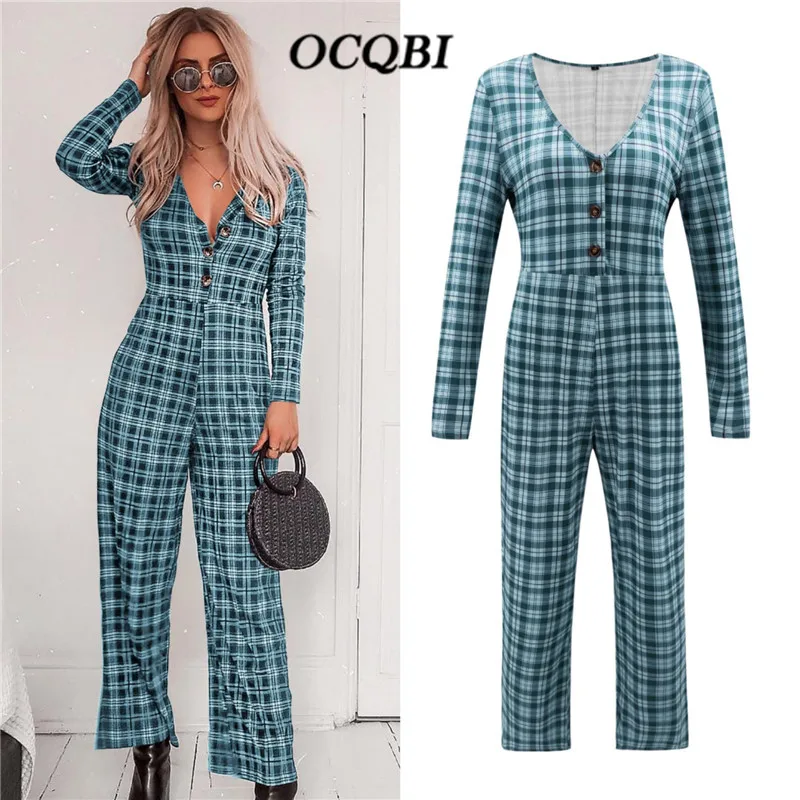 Plus Size Casual Plaid Vintage Jumpsuits Womens Summer Sexy Sashes Office Long Sleeve Jumpsuit
Plus Size Casual Plaid Vintage Jumpsuits Womens Summer Sexy Sashes Office Long Sleeve Jumpsuit