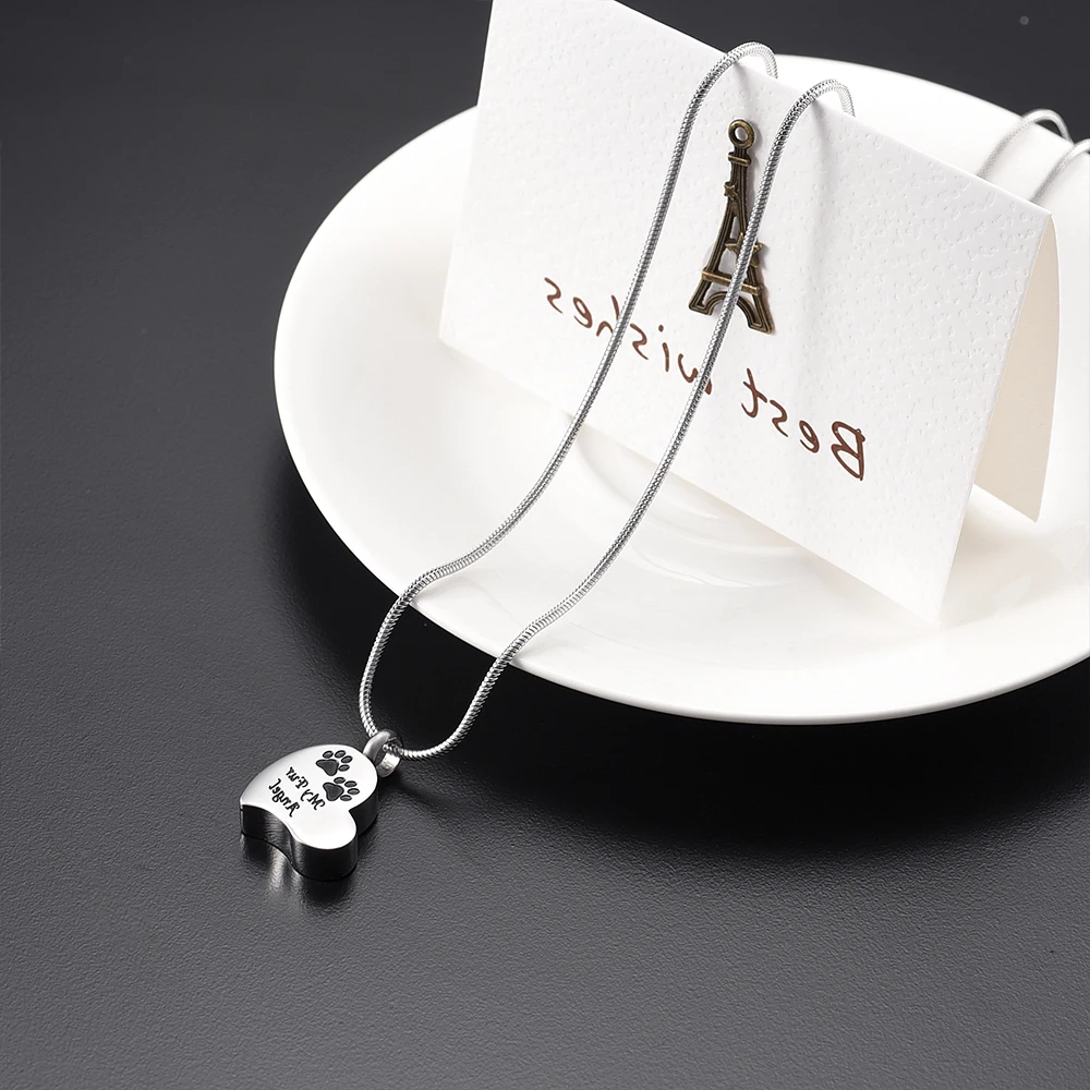 MY FUR ANGEL- Stainless Steel Heart Cremation Pendant Keepsake Necklace Ashes Urn Memorial Jewelry for Mother, Free Engraving
MY FUR ANGEL- Stainless Steel Heart Cremation Pendant Keepsake Necklace Ashes Urn Memorial Jewelry for Mother, Free Engraving
