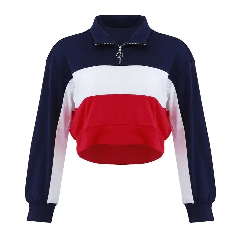 2020 Autumn Women Hoodie Zipper Crop Tops Patchwork Shirt Sweat Coat Casual Sportswear Long-Sleeve Pullover Sweatshirt Blouse
2020 Autumn Women Hoodie Zipper Crop Tops Patchwork Shirt Sweat Coat Casual Sportswear Long-Sleeve Pullover Sweatshirt Blouse