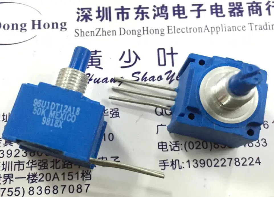 5PCS/LOT Mexico sealed potentiometer 96U1DT12A18, single 50K precision potentiometer, shaft length 12MM
5PCS/LOT Mexico sealed potentiometer 96U1DT12A18, single 50K precision potentiometer, shaft length 12MM