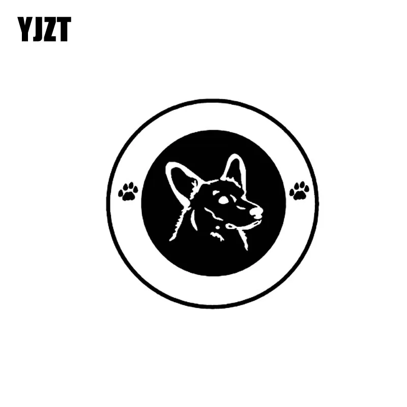 YJZT 14CM*14CM I LOVE MY CORGI Vinyl Car Sticker Decals Black/Silver C10-00454 | Stickers