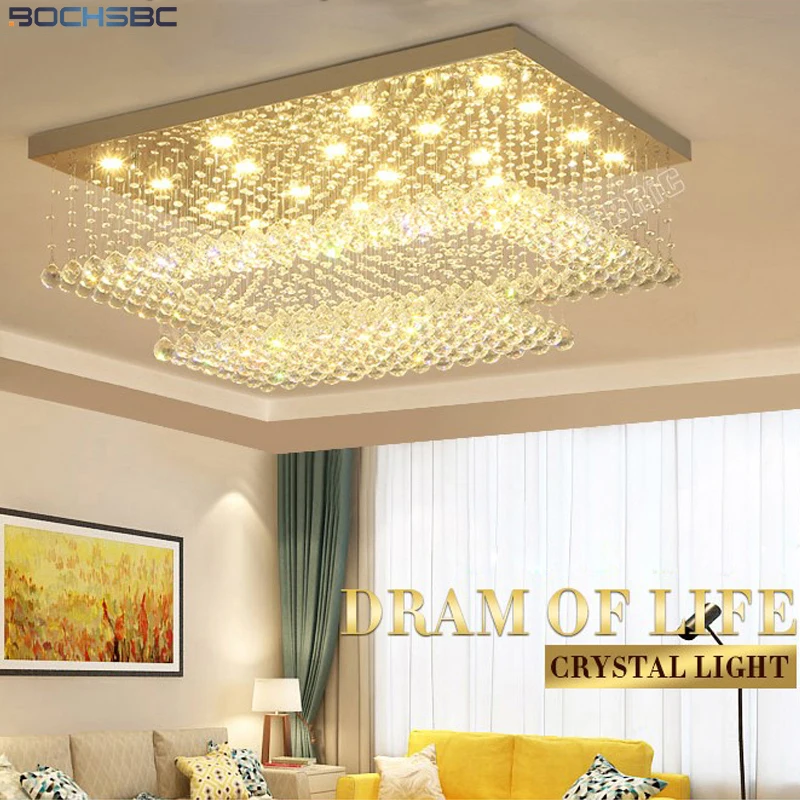 BOCHSBC Art K9 Crystal Ceiling Lamp Lighting Fixtures for Living Room Dining Room Bedroom Hotel Villa Modern LED Lampara Lights
BOCHSBC Art K9 Crystal Ceiling Lamp Lighting Fixtures for Living Room Dining Room Bedroom Hotel Villa Modern LED Lampara Lights