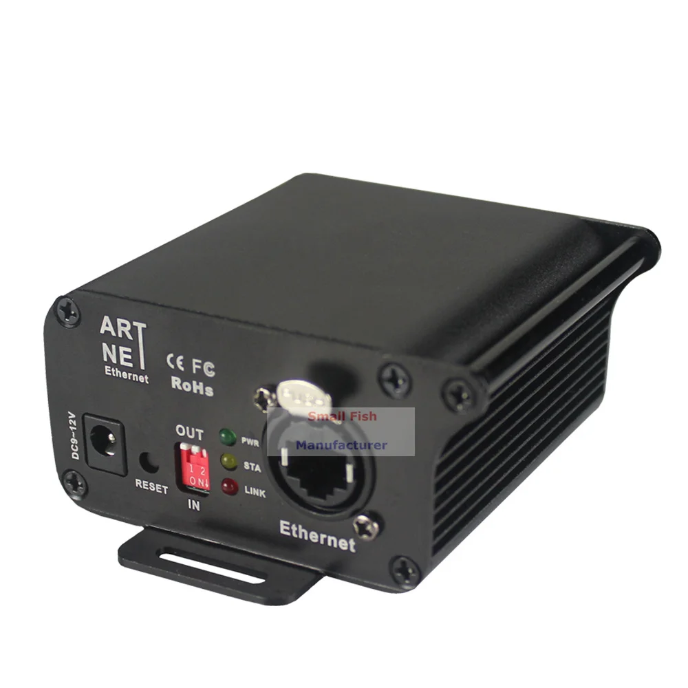 Bidirectional signal converter 1Pcs/Lot DC9-12V Artnet-DMX Converter Professional Standard DMX512 Output RJ45 Net Connectors
Bidirectional signal converter 1Pcs/Lot DC9-12V Artnet-DMX Converter Professional Standard DMX512 Output RJ45 Net Connectors
