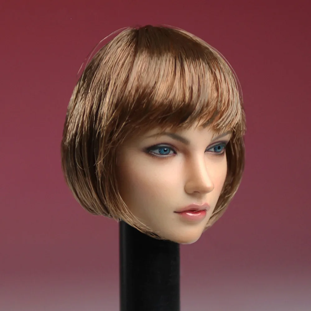 1/6 женская голова Sculpt короткие волосы Европейская красота резьба Модель|Игровые