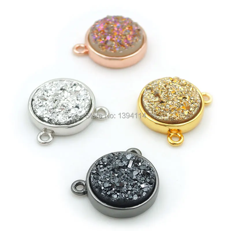 10mm 12mm Mixed Colors Plastic Druse Round Charm Of Double Circles Fit For Making Necklaces Jewelry
10mm 12mm Mixed Colors Plastic Druse Round Charm Of Double Circles Fit For Making Necklaces Jewelry