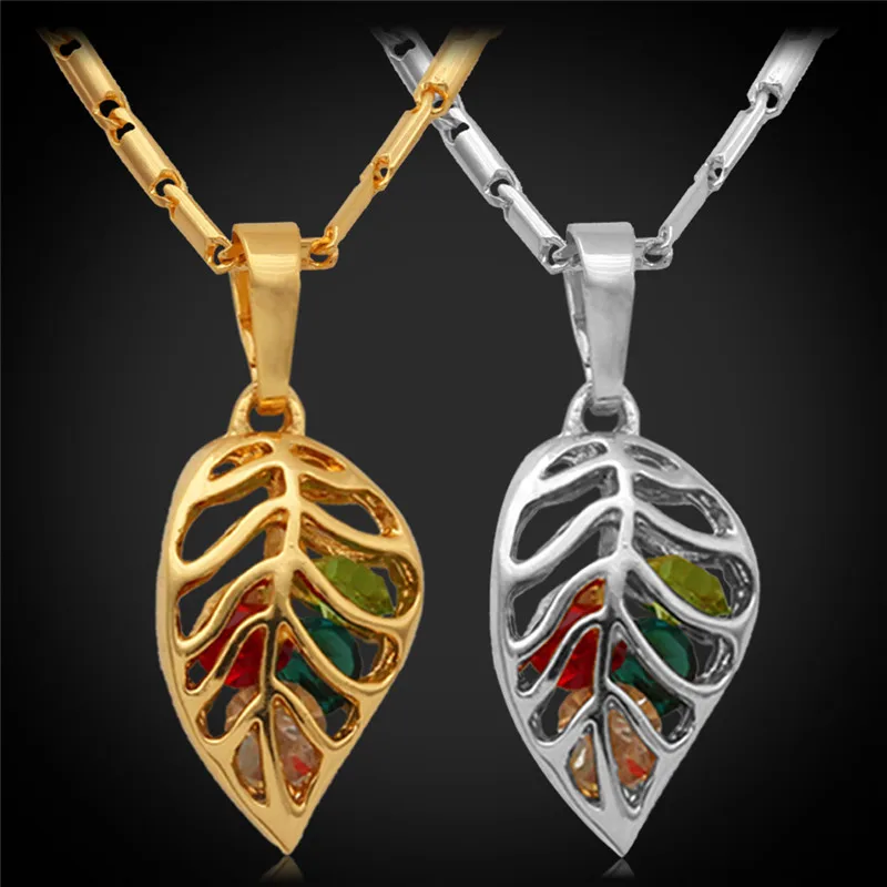 Austrian Crystal Jewelry Necklaces & Pendants For Women Yellow Gold Color Colorful Leaf Fashion Gold Necklace P685
Austrian Crystal Jewelry Necklaces & Pendants For Women Yellow Gold Color Colorful Leaf Fashion Gold Necklace P685