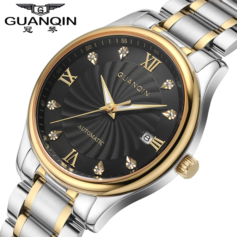 

Original GUANQIN Watch Men Luxury Brand Mechanical Watch with Date Waterproof Men Sale Hardlex Watch Sport Dress Wristwatches