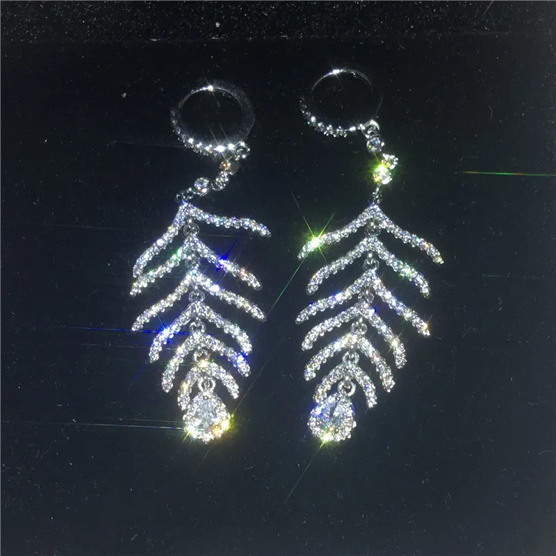 Charming Leaf Drop Earrring AAAAA Cz Real White Gold Filled Engagement Wedding Stud Earrings for women Bridal Party Jewelry
Charming Leaf Drop Earrring AAAAA Cz Real White Gold Filled Engagement Wedding Stud Earrings for women Bridal Party Jewelry