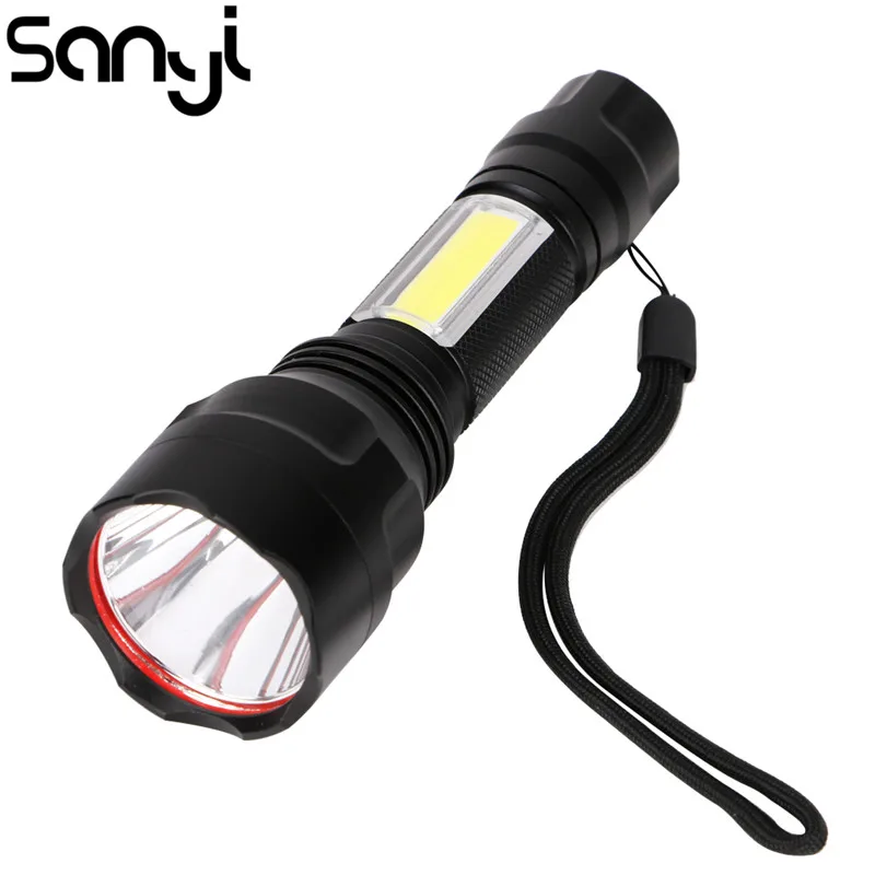 Мощный тактический фонарик 1 * T6 LED + 1 * COB светодиодный фонарик водонепроницаемый 4-режимный фонарик для кемпинга, охоты
Мощный тактический фонарик 1 * T6 LED + 1 * COB светодиодный фонарик водонепроницаемый 4-режимный фонарик для кемпинга, охоты
