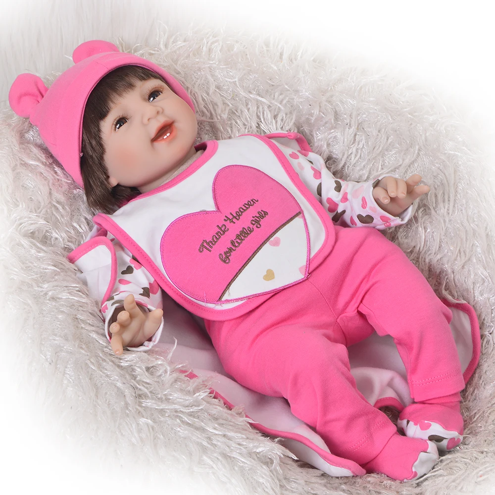 22 inches 55cm Handmade Lifelike Baby Girl Doll Silicone Vinyl Reborn Newborn Dolls Christmas bebe birthday gifts for children
22 inches 55cm Handmade Lifelike Baby Girl Doll Silicone Vinyl Reborn Newborn Dolls Christmas bebe birthday gifts for children