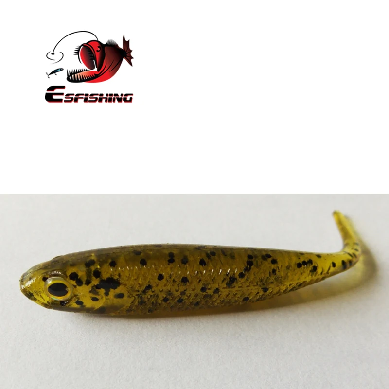 ESFISHING приманки для рыбалки I Glossy Shad 10 шт. 70 мм 3D Eye Lifelike Мягкая приманка ловли басов