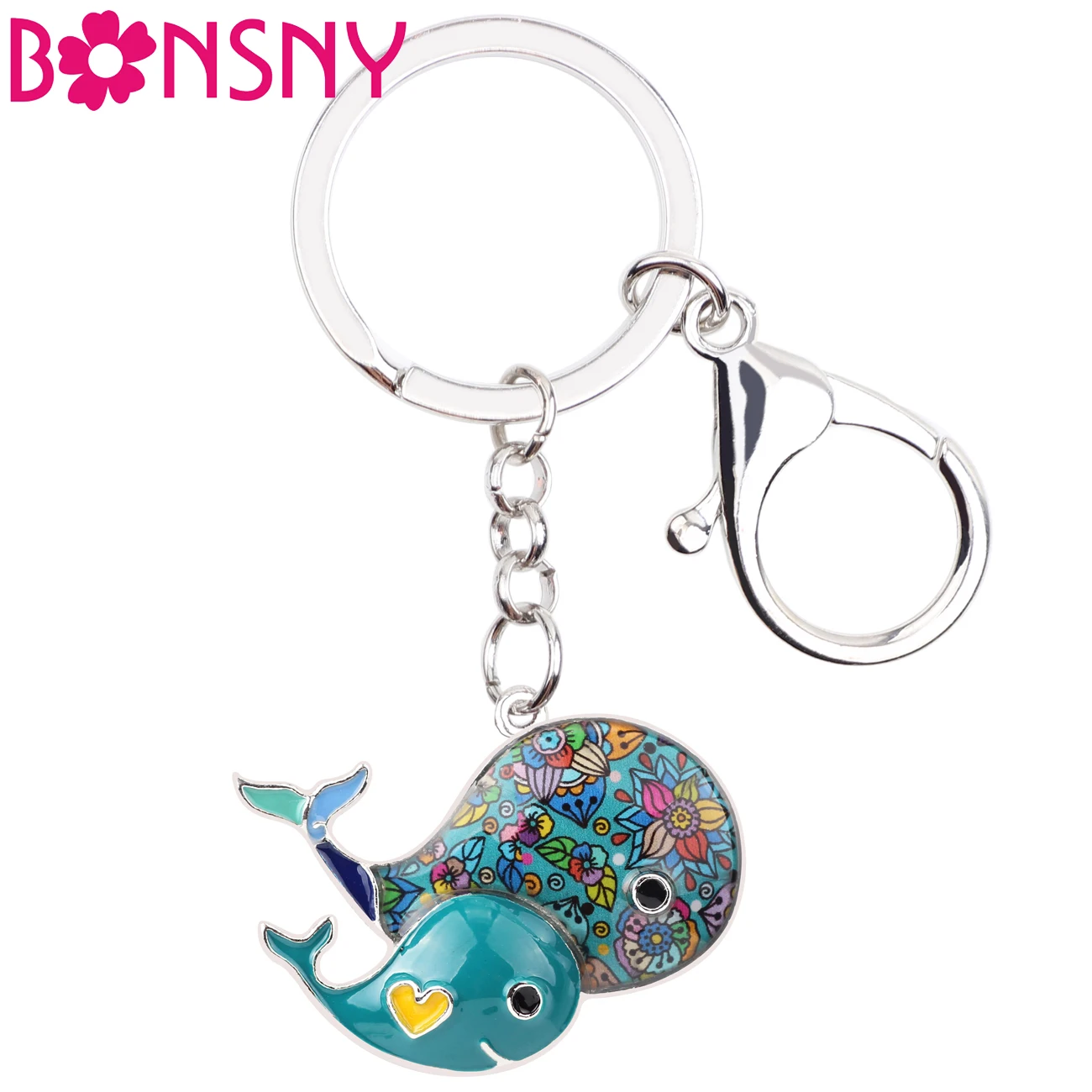 Bonsny Enamel Alloy Whale Key Chain Key Ring Handbag Bag Charm New Keychain Accessories Fashion Ocean Animal Jewelry For Women
Bonsny Enamel Alloy Whale Key Chain Key Ring Handbag Bag Charm New Keychain Accessories Fashion Ocean Animal Jewelry For Women
