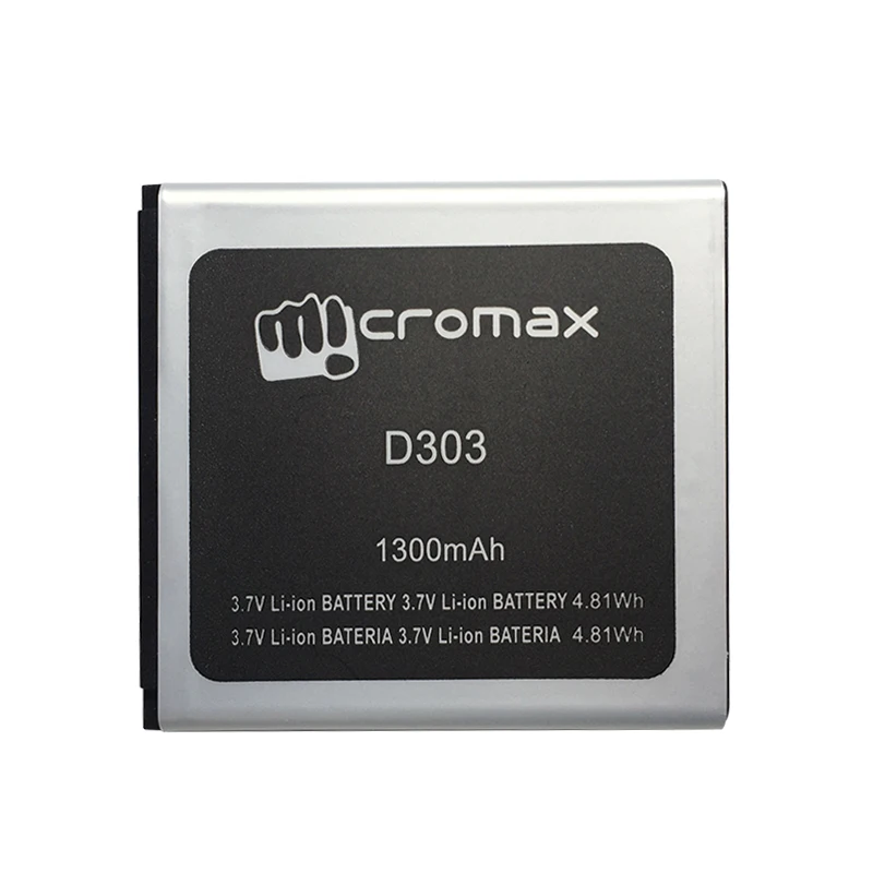 Высокое качество D303 D 303 1300mAh литий ионный аккумулятор для Micromax мобильный телефон