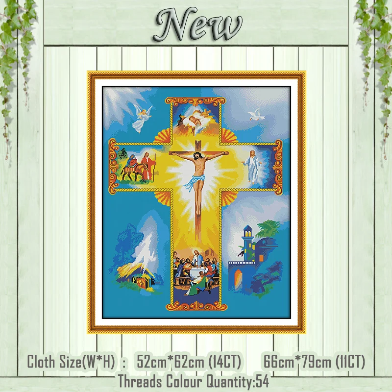 

Картина для домашнего декора с Иисусом, рассчитана на холст DMC 11CT 14CT, наборы для вышивки крестиком NKF, вышивка, наборы для рукоделия