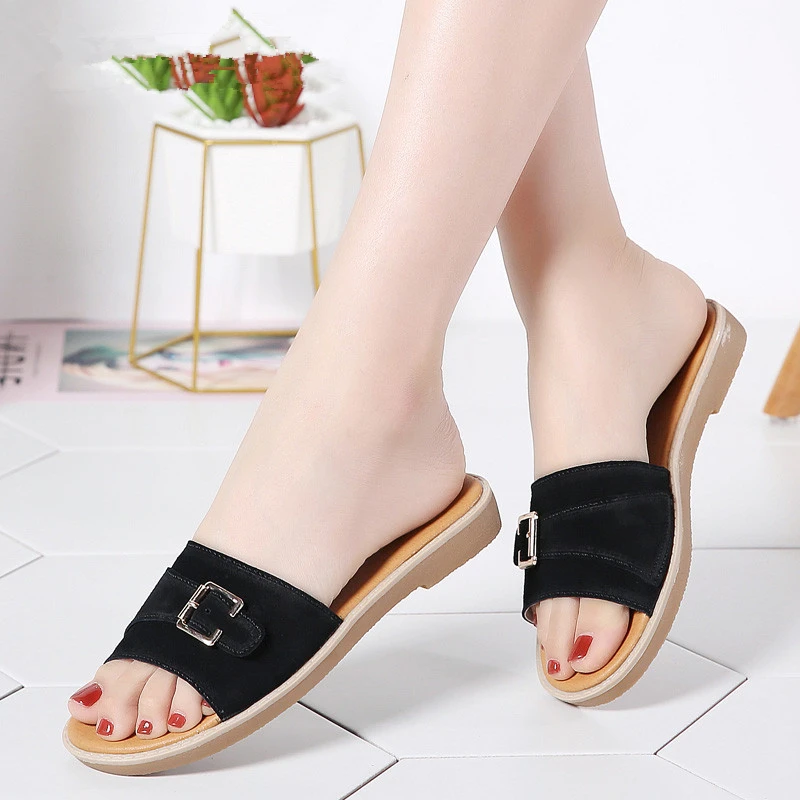 MIUBU 2020 Summer Women Slippers Round Toe Flat Flip Flops Women Suede Leather Slides Beach Shoes Slippers Laides flip flops
MIUBU 2020 Summer Women Slippers Round Toe Flat Flip Flops Women Suede Leather Slides Beach Shoes Slippers Laides flip flops