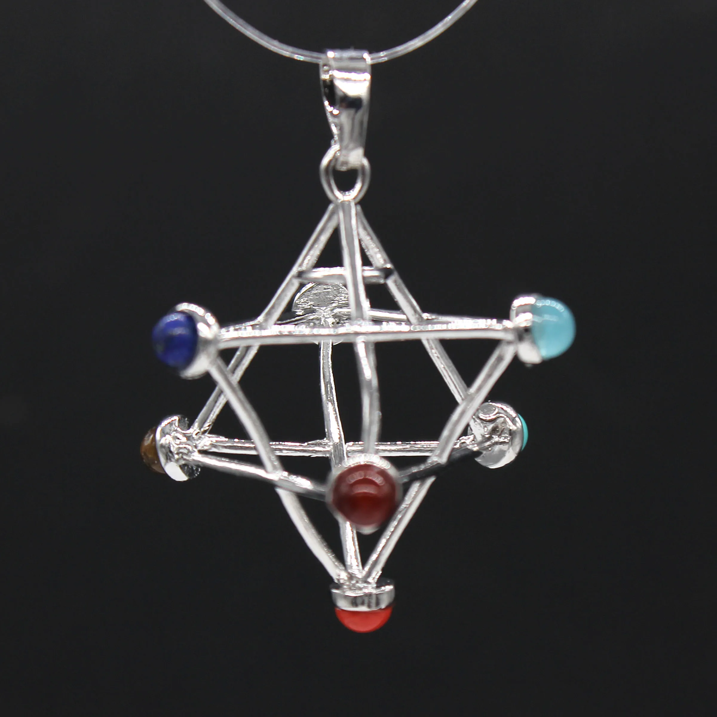100-Unique Personalized 1 Pcs Silver Platede MerKaBa with Colorful Stones Pendant Divination Jewelry
100-Unique Personalized 1 Pcs Silver Platede MerKaBa with Colorful Stones Pendant Divination Jewelry