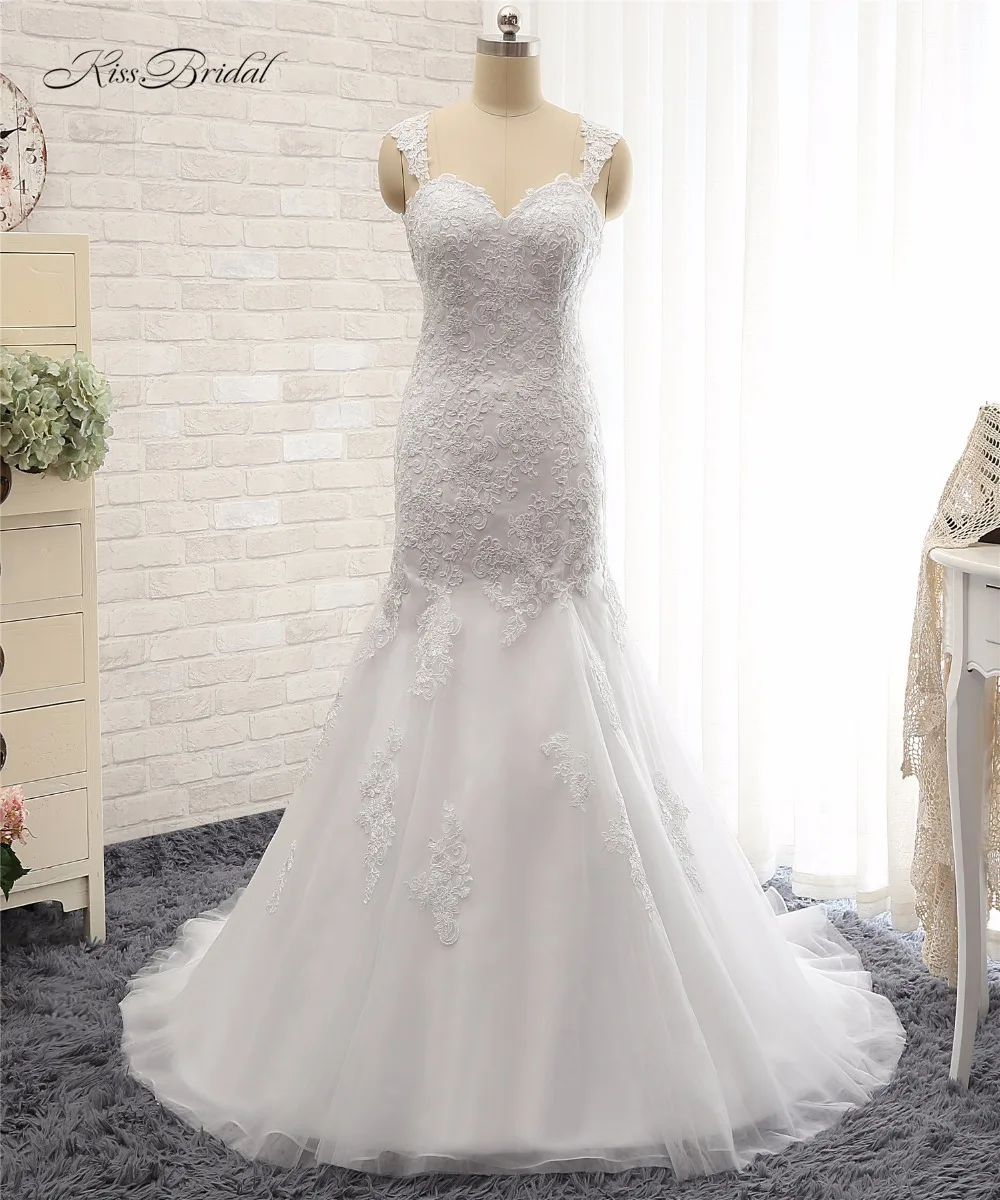 Custom Design Wedding Dresses Sleeveless Mermaid Style Sheer Back lace Vintage Bridal Gown vestido longo de festa
Custom Design Wedding Dresses Sleeveless Mermaid Style Sheer Back lace Vintage Bridal Gown vestido longo de festa